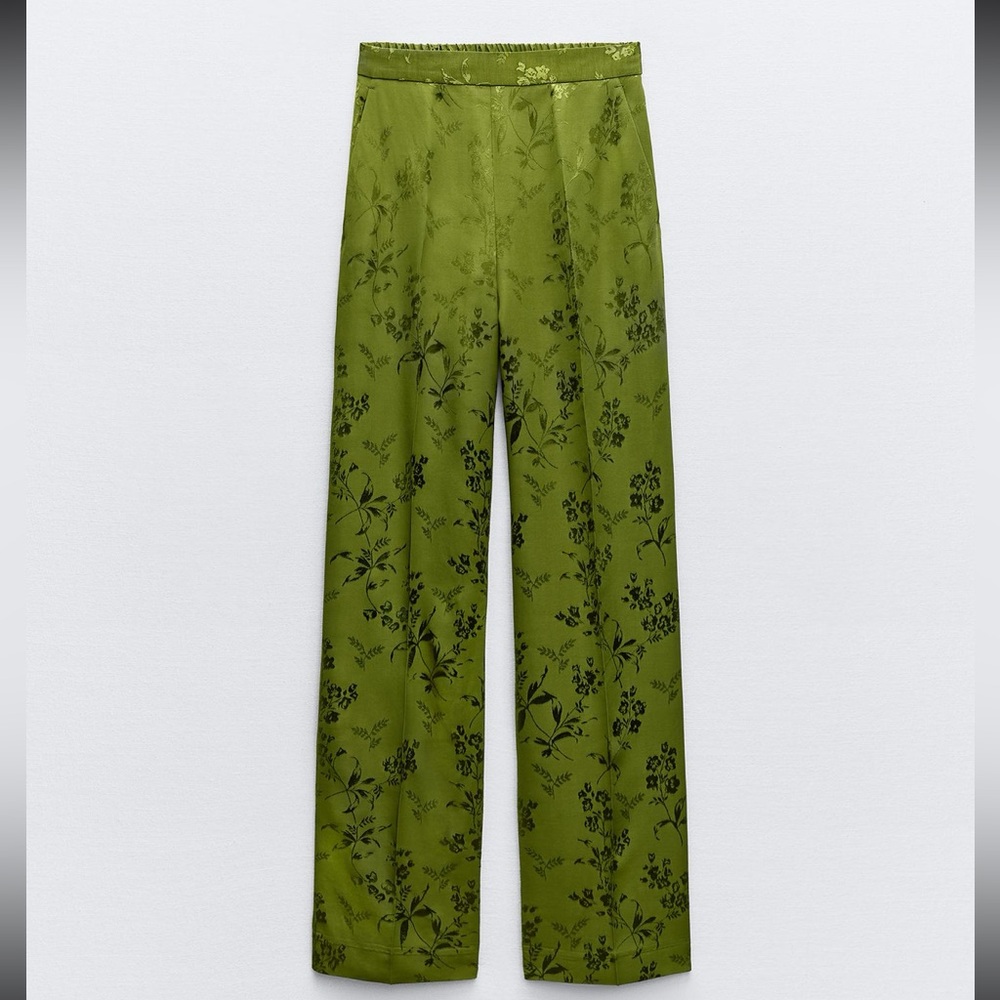 Zara Straight Leg Jacquard Pants (Matching Blazer Available)
